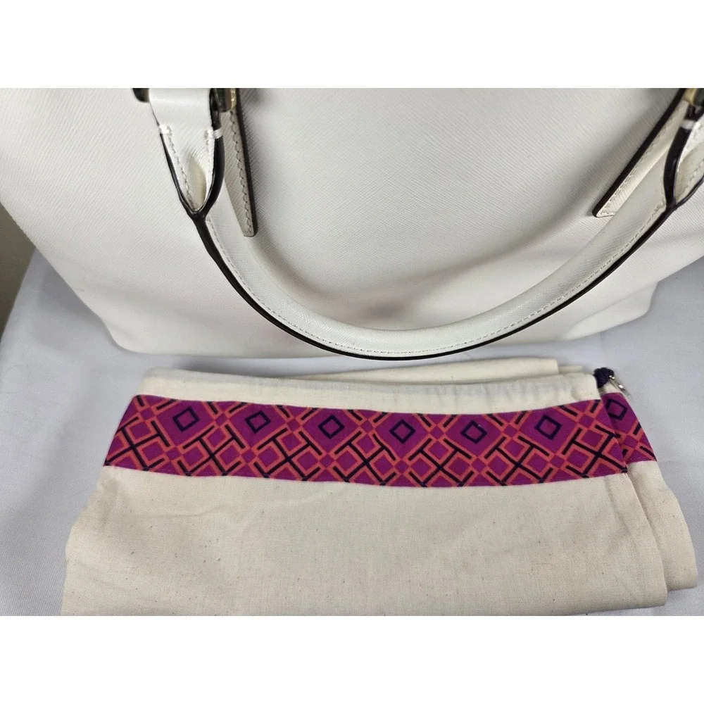 Tory Burch Leather Robinson Double Zip Large Tote  New Ivory Nwt